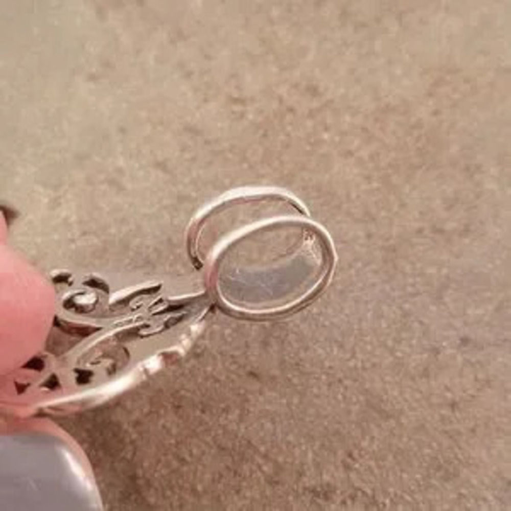Sterling Filigree Scroll Open?Work Quadrefoil Pendant